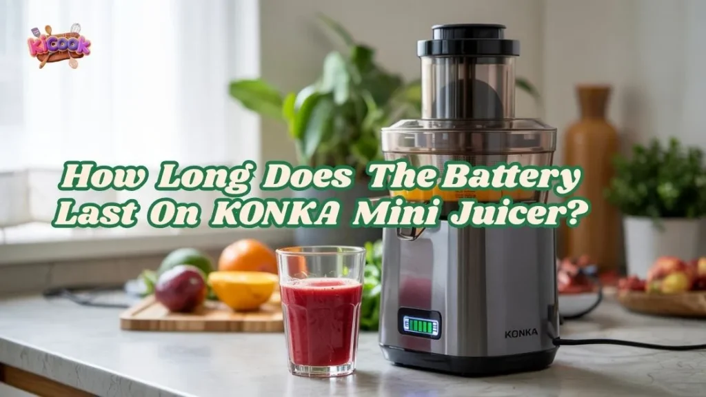 How long does the battery last on KONKA Mini Juicer