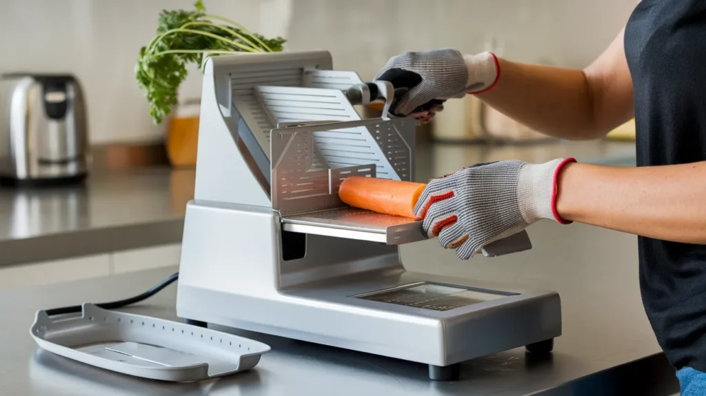 Using the handguard and slicing food
