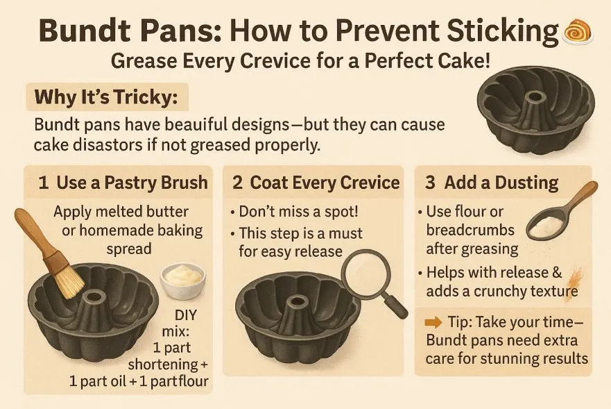 Bundt Pans Greasing Every Crevice