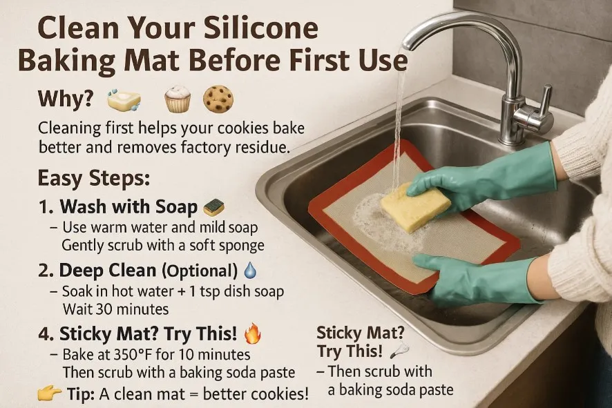 Clean Your Silicone Baking Mat Before First Use