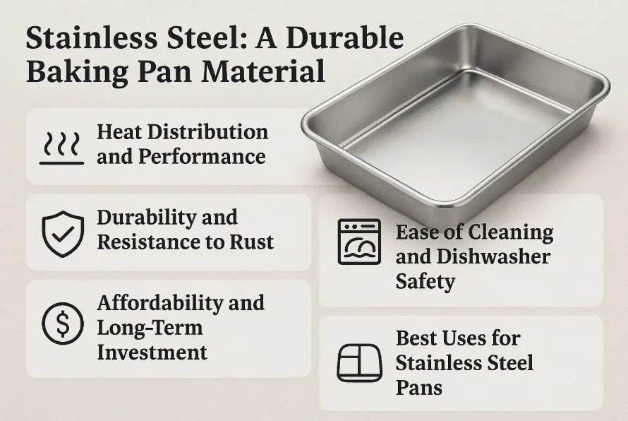 Stainless Steel A Durable Baking Pan Material