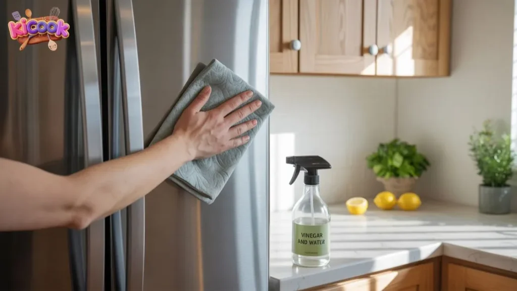 Wipe Down Exteriors with Vinegar and Water to Remove Grease