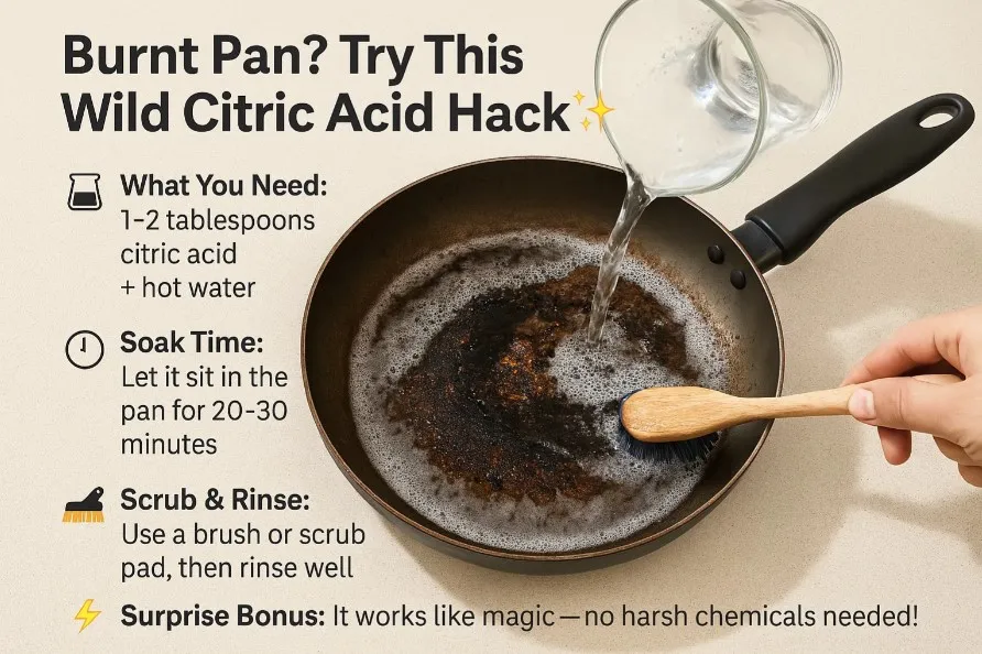 Burnt Pan Try This Wild Citric Acid Hack 