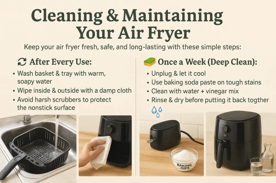 Cleaning and maintaining your air fryer