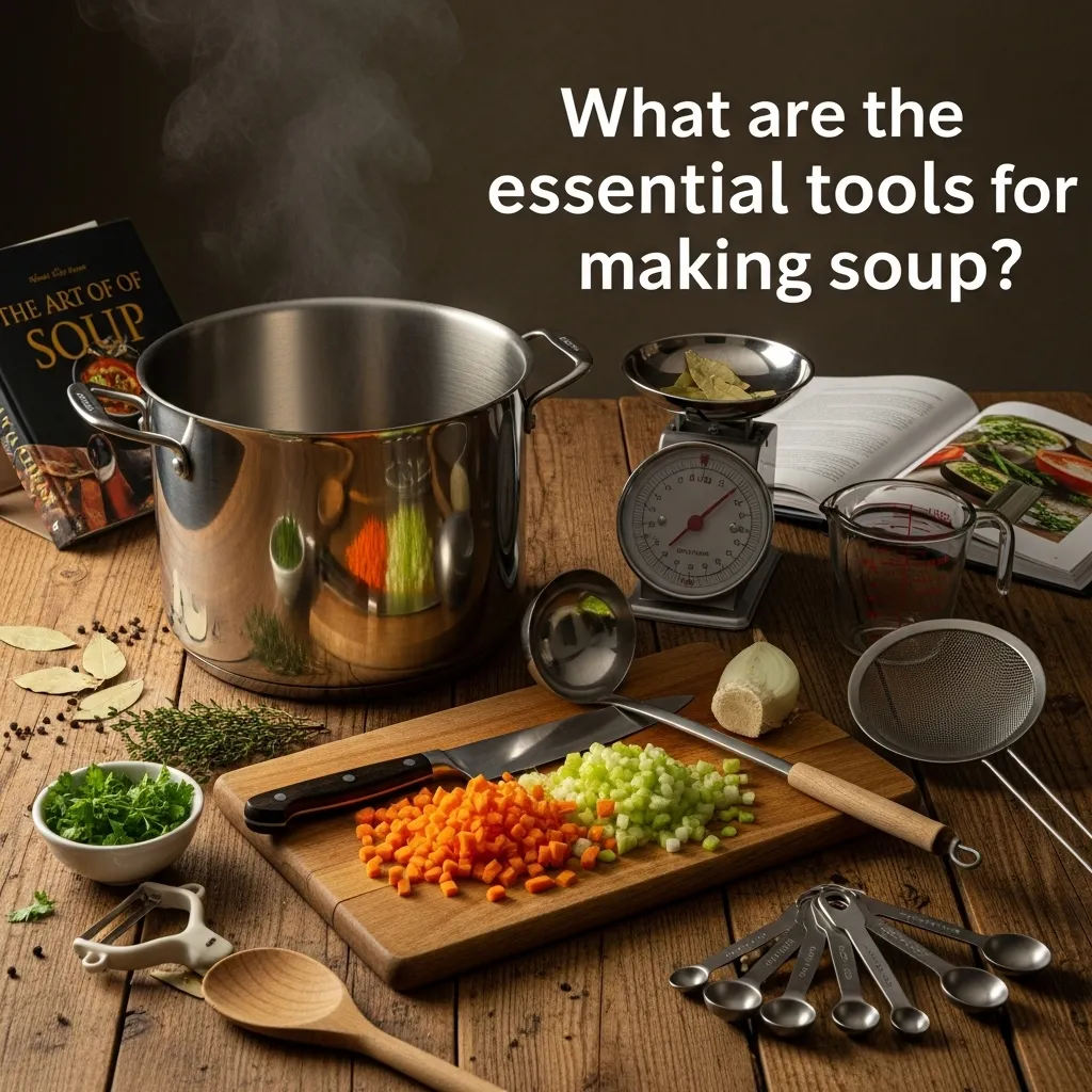 What are the essential tools for making soup