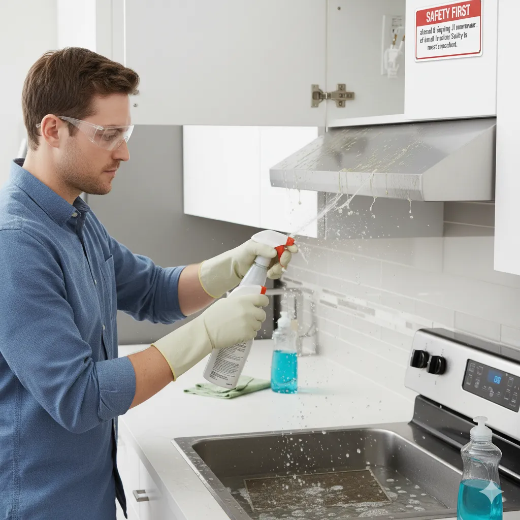 Degrease the Hood Interior and Exterior