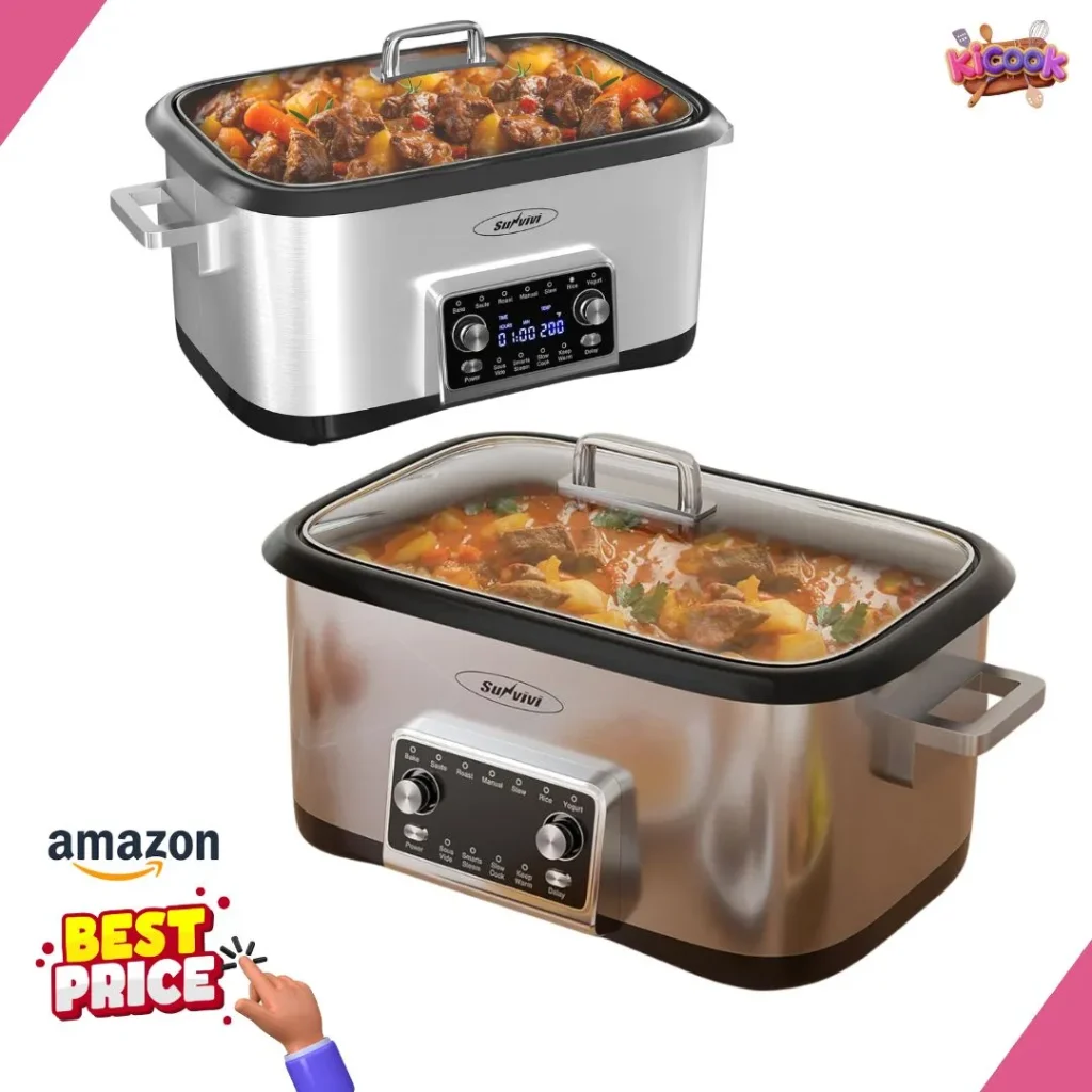 Sunvivi 8 Quart Slow Cooker Roaster Oven