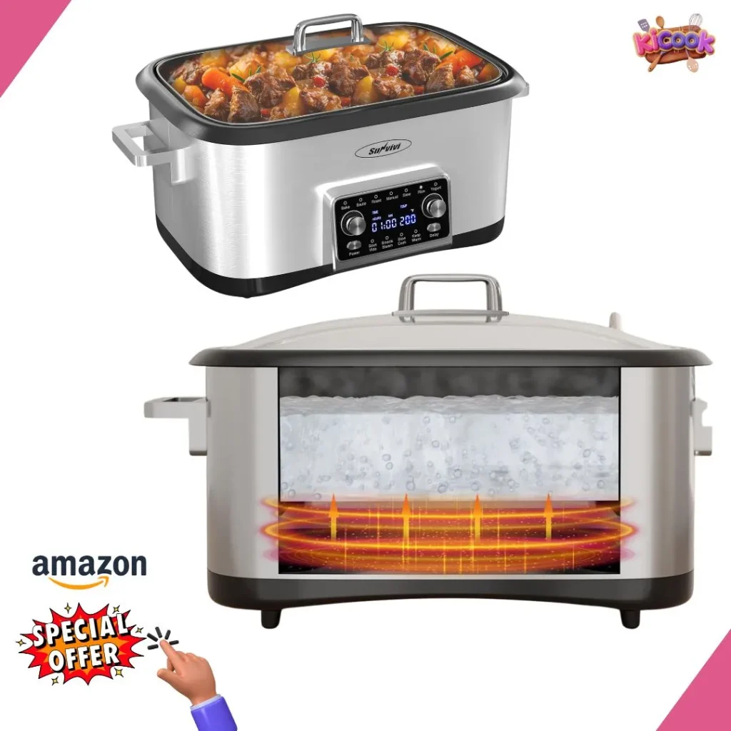 Sunvivi 8 Quart Slow Cooker Roaster Oven