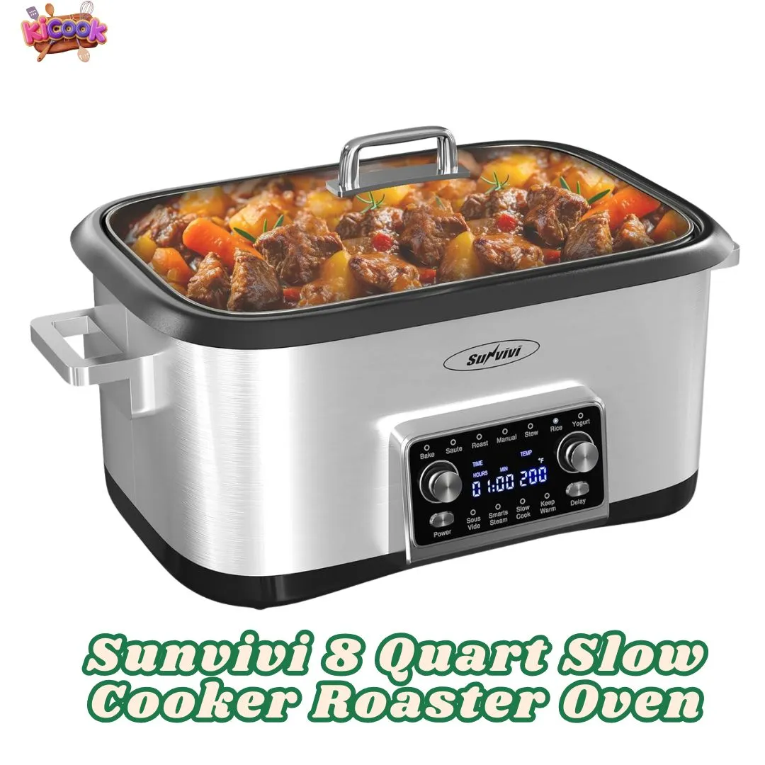 Sunvivi 8 Quart Slow Cooker Roaster Oven