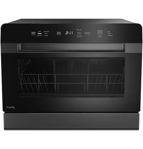 GE Profile Countertop Dishwasher, Energy Star, 6 place settings, 6 wash cycles, WiFi Connected, with Built-In Capabilities