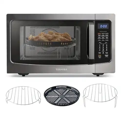 Toshiba Air Fryer Combo 4-in-1 Countertop Microwave Oven, Smart Sensor, Convection, Mute Function, Position Memory 13.6