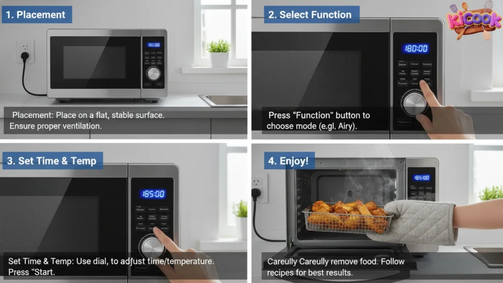 How to Use TOSHIBA Air Fryer Combo 8-in-1 Countertop Microwave Oven