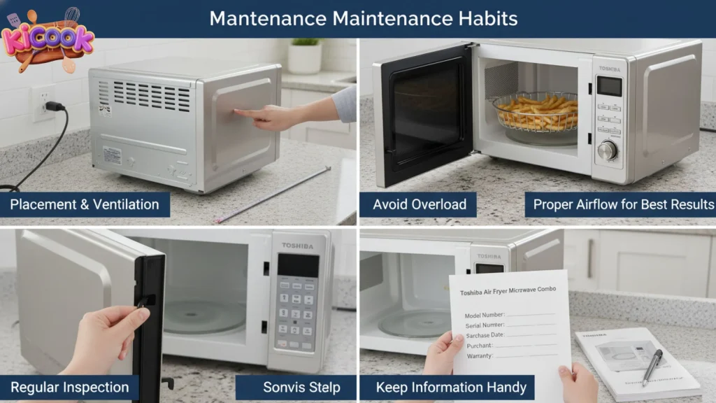 Maintenance Habits for Long-Term Performance Toshiba Air Fryer Microwave Combo