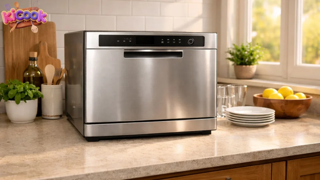 Modern kitchen with sleek dishwasher