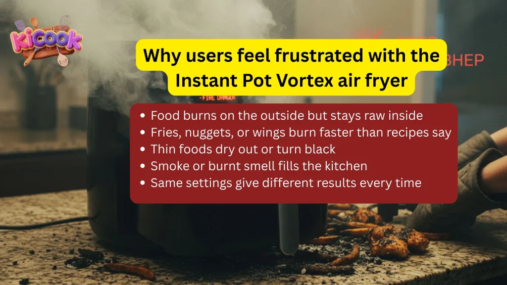 Why users feel frustrated with the Instant Pot Vortex air fryer