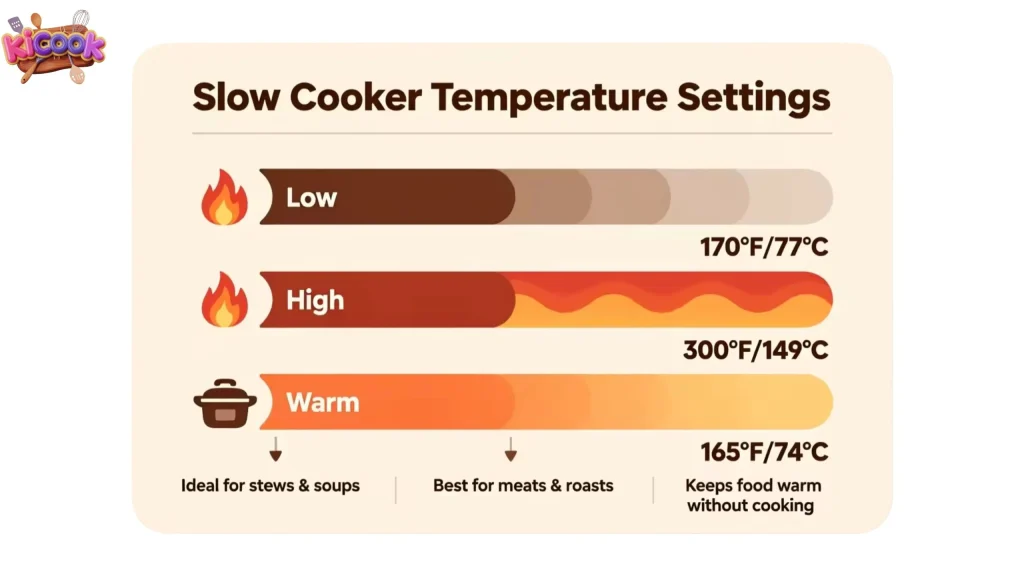 slow cooker temperature setting