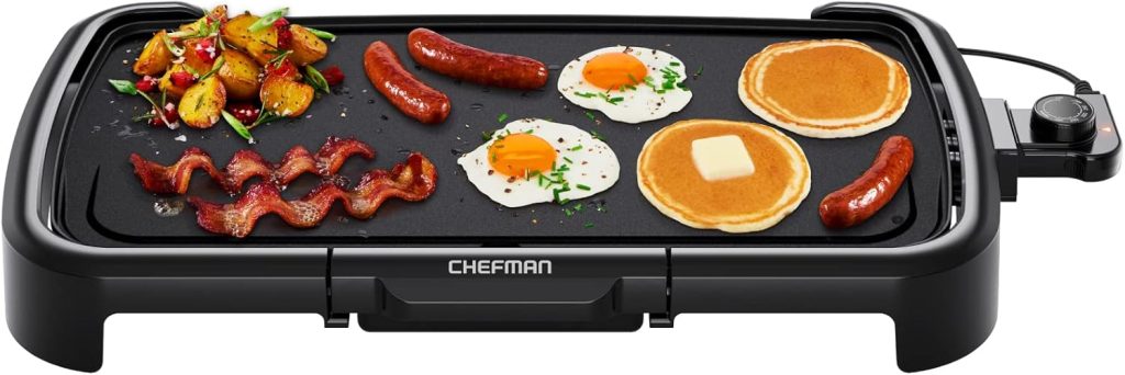 Chefman XL Electric Griddle with Removable Temperature Control, Immersible Flat Top Grill