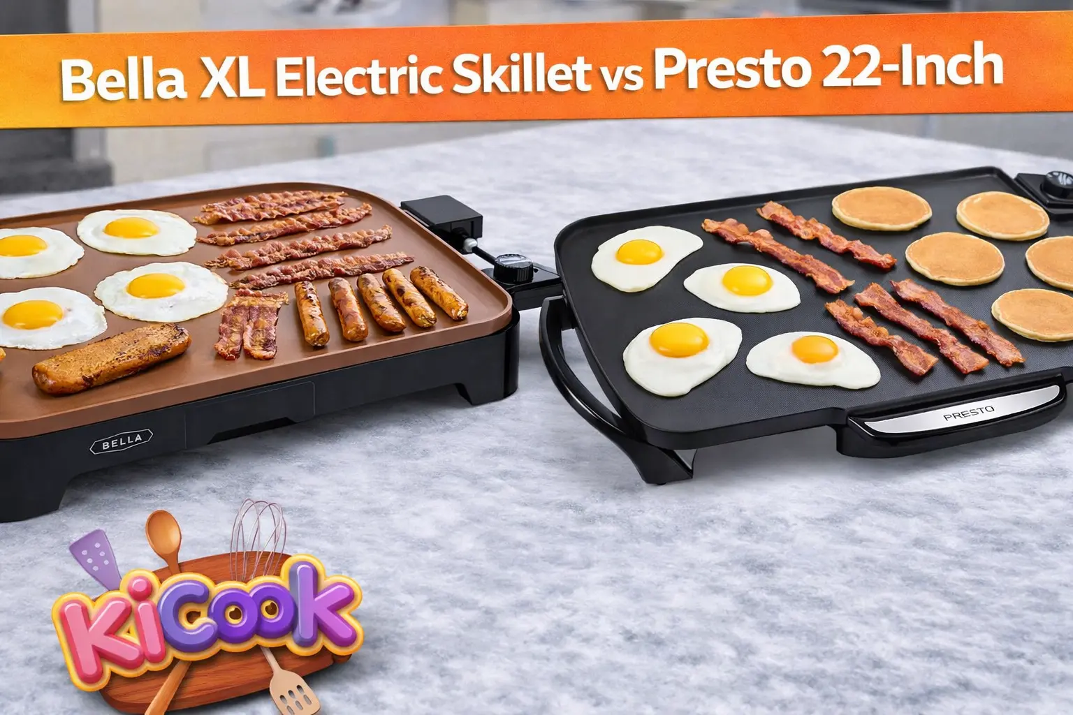 Bella XL Electric Skillet vs Presto 22-Inch