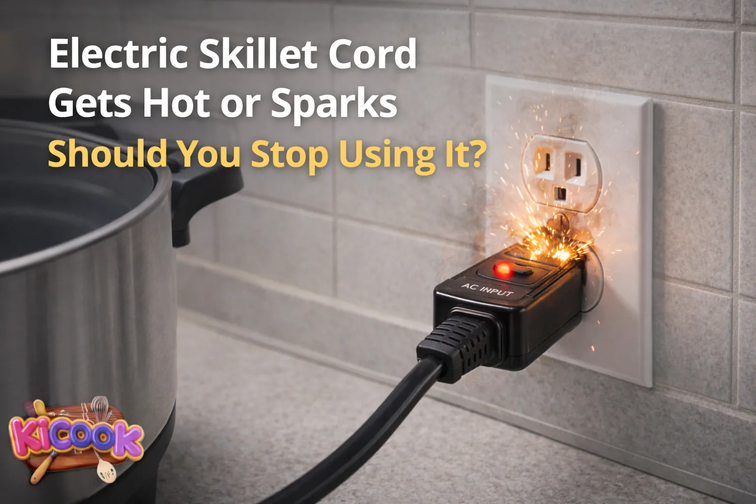 Electric Skillet Cord Gets Hot or Sparks