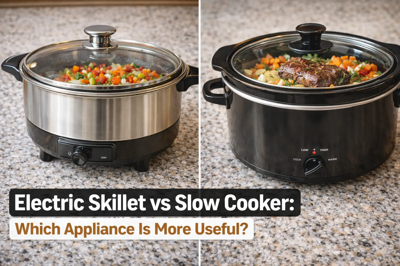 Electric Skillet vs Slow Cooker