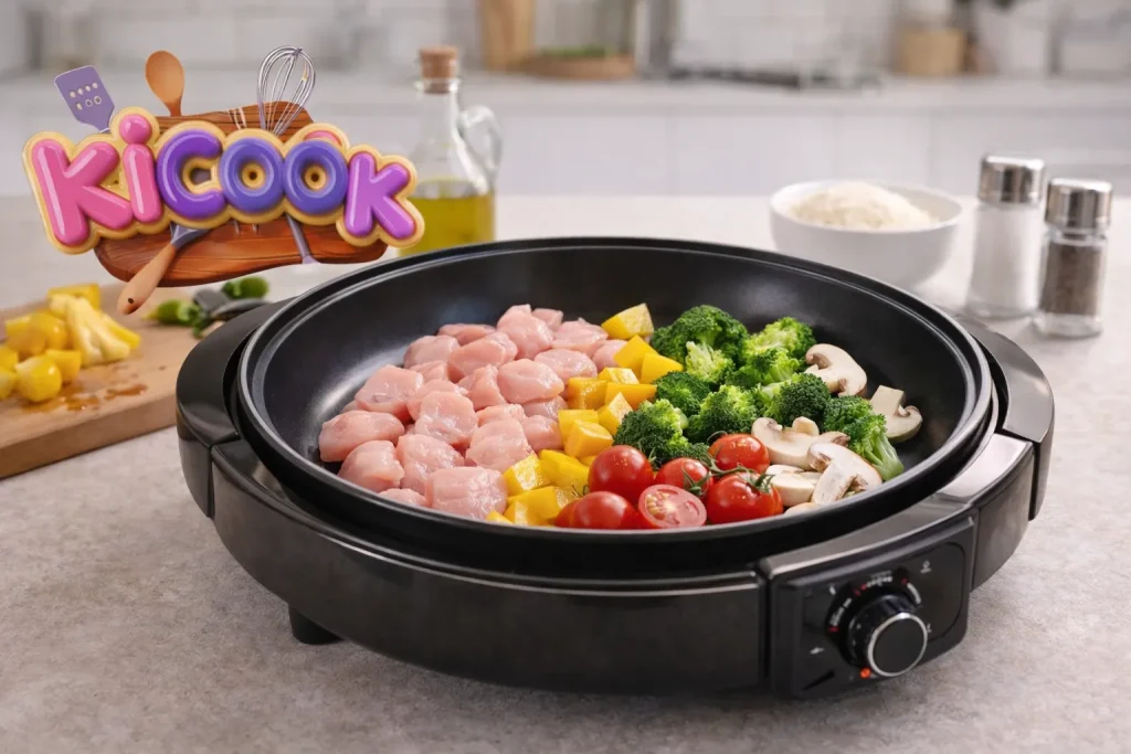 Fresh ingredients in a new skillet