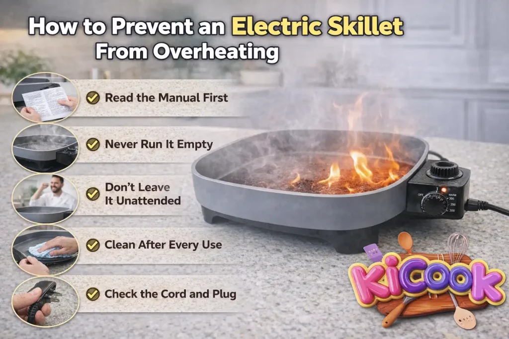 How to prevent an electric skillet from overheating