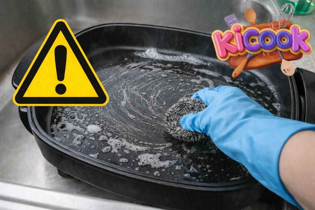 Improper cleaning of nonstick skillet