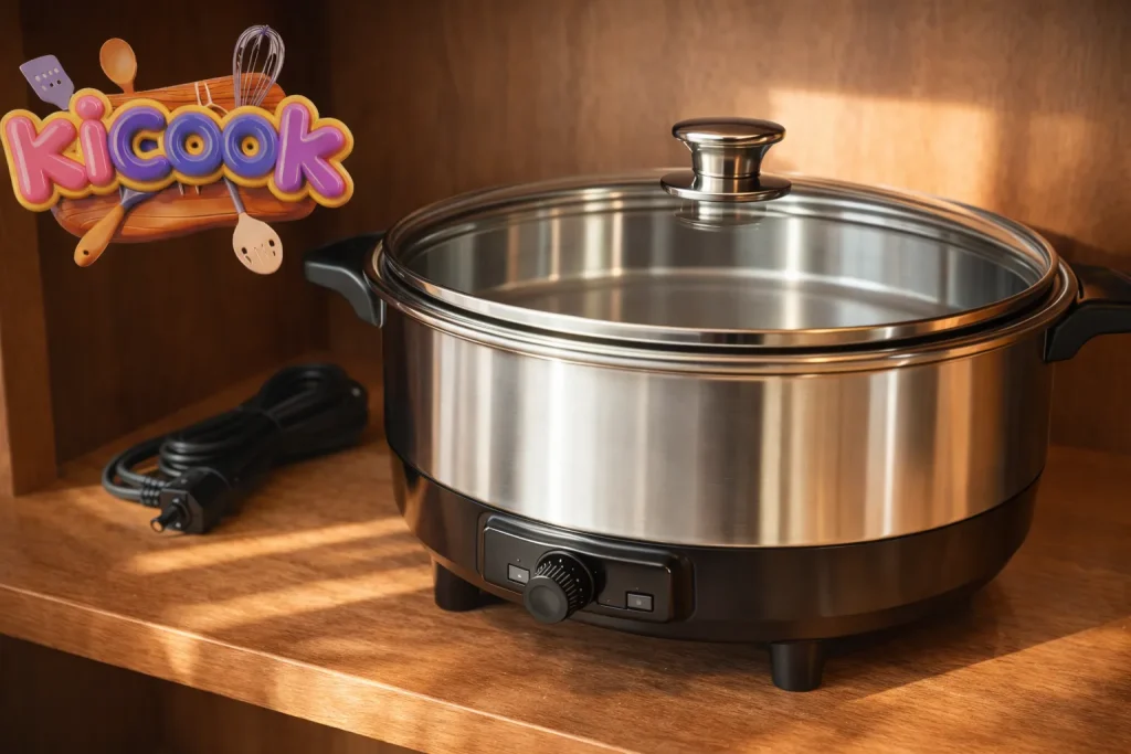 Pristine stainless steel electric skillet