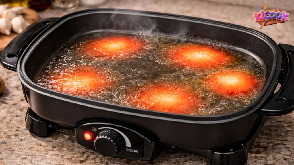 Uneven heat in a sizzling skillet