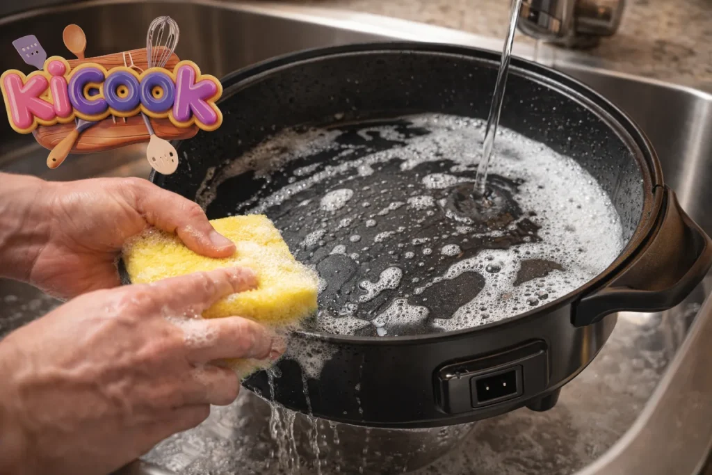 Washing the skillet with care