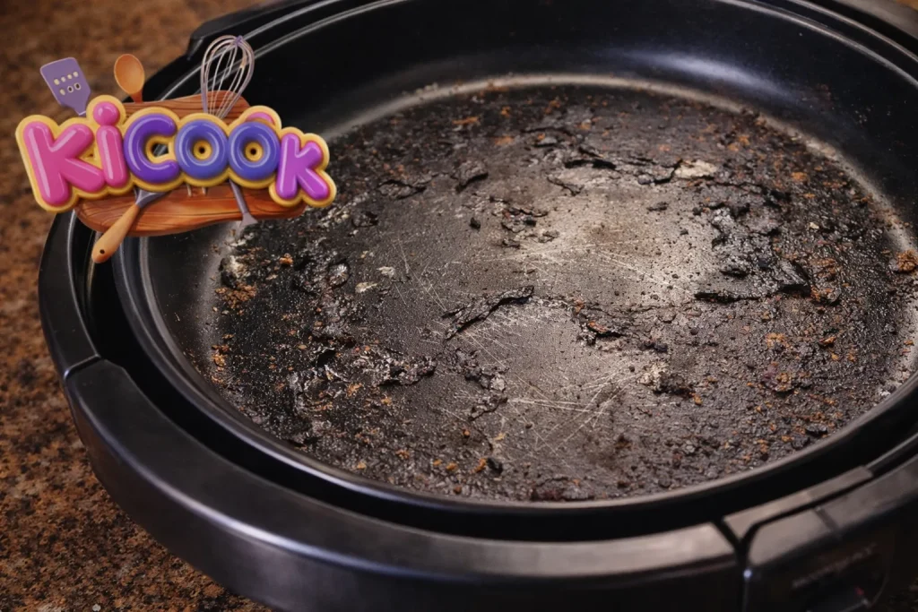 Worn KiCook skillet on wooden counter