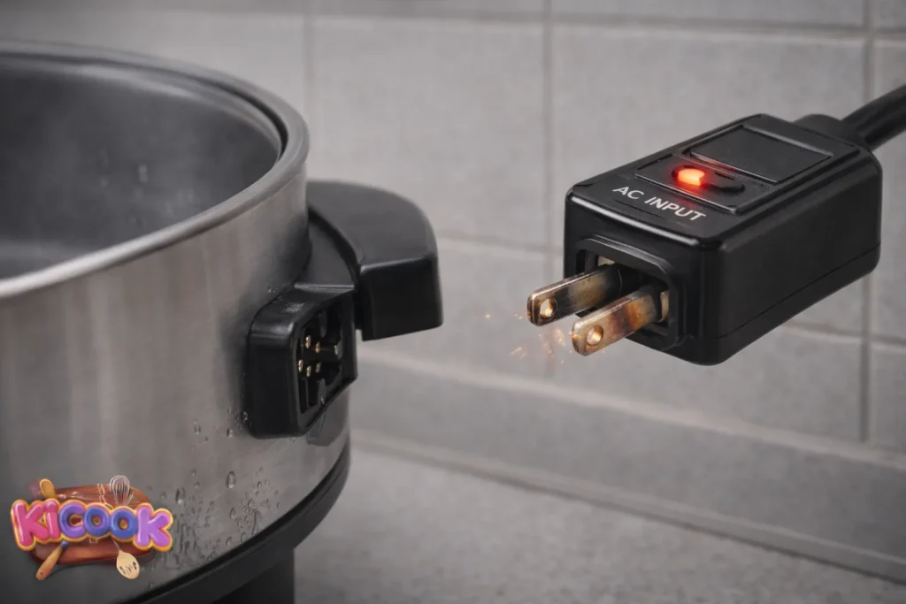 Worn electric skillet temperature control probe