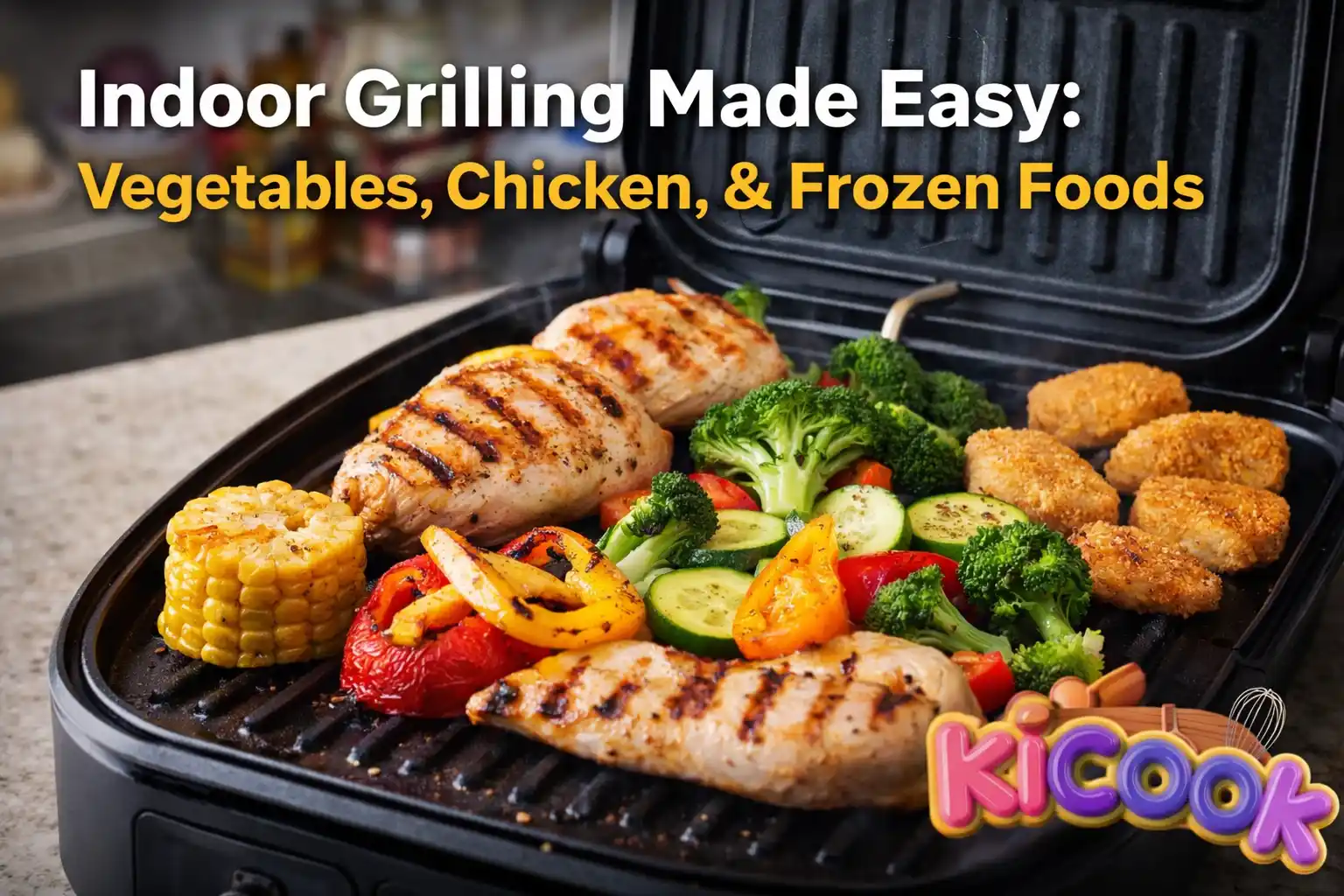 Indoor Grilling Made Easy Vegetables, Chicken, & Frozen Foods