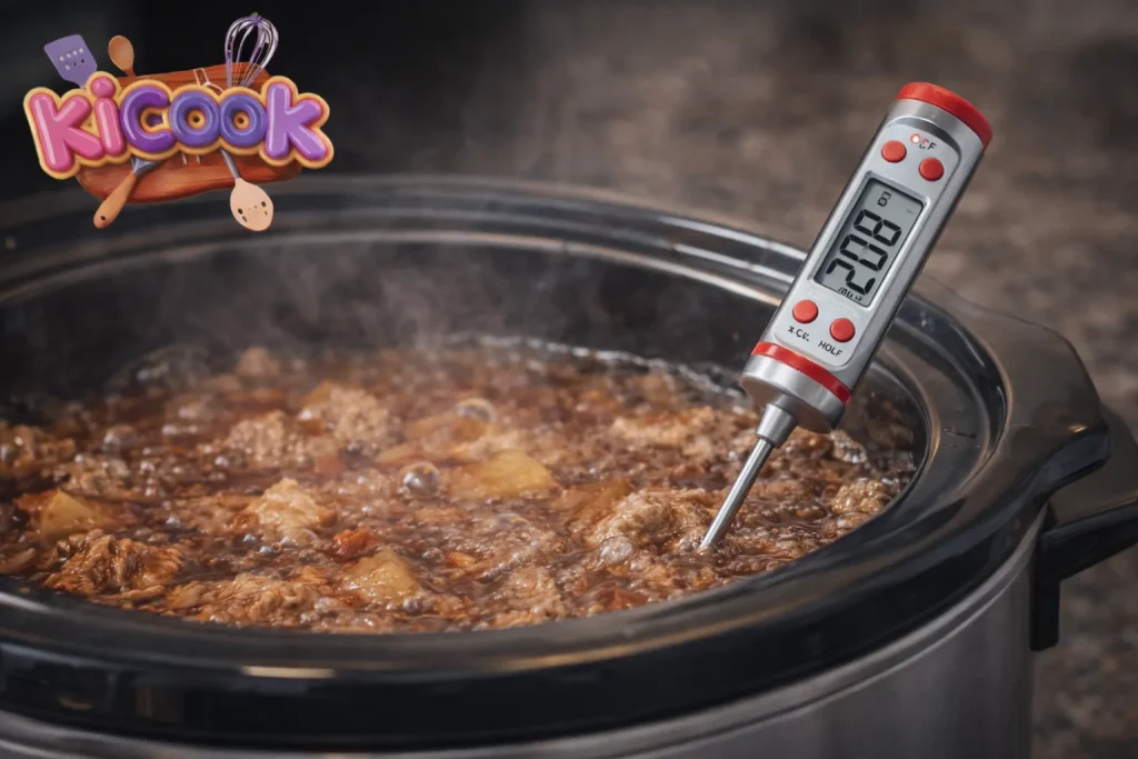 Measuring stew temperature with precision