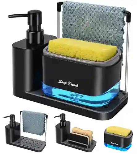 Top 5 Soap Dispenser and Sponge Holder Set