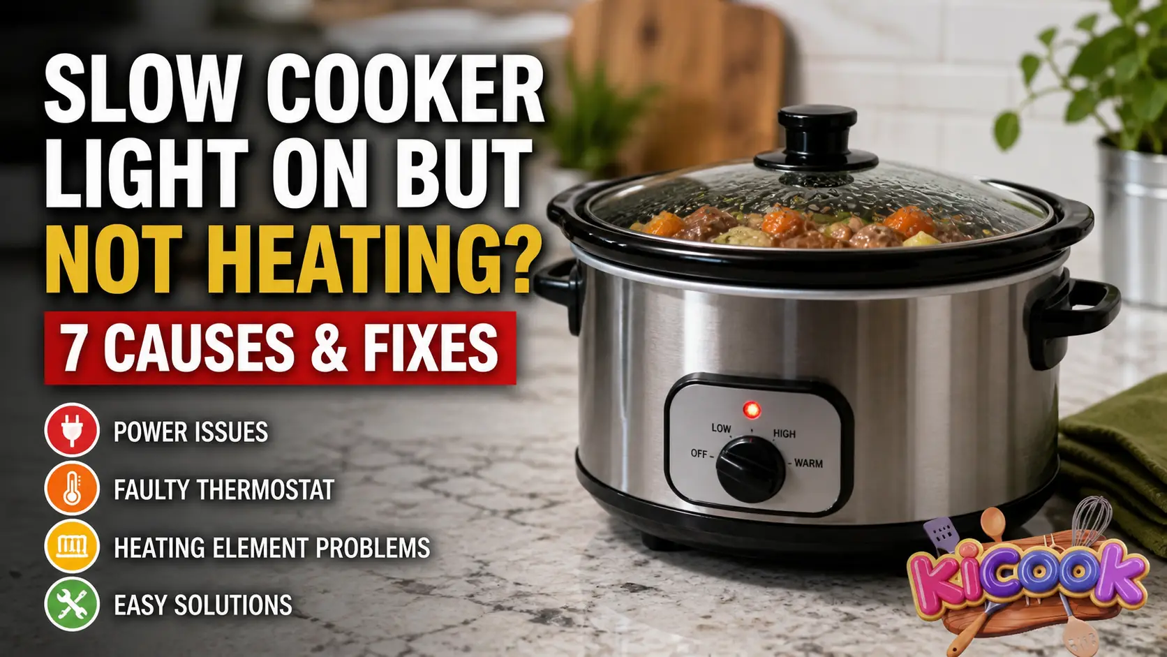 Slow Cooker Light On But Not Heating