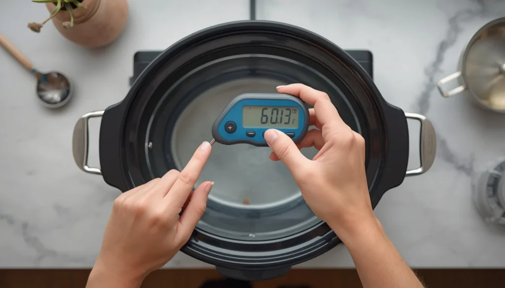 Testing slow cooker temperature
