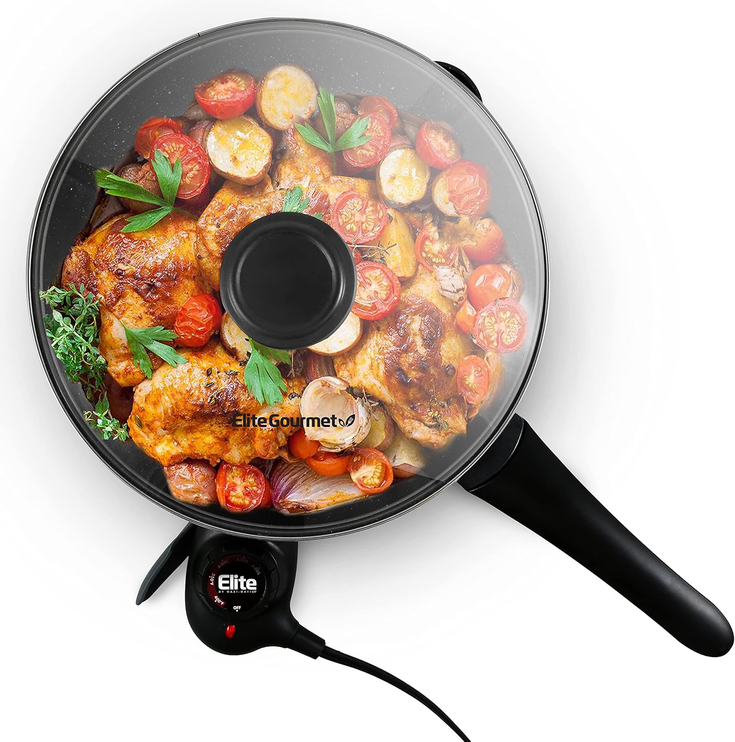 Elite Gourmet EG6207 10.5-Inch 2-Quart Electric Skillet