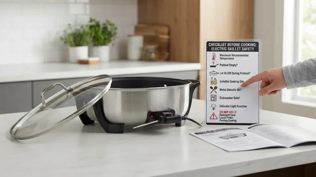 Check Your Electric Skillet Before Cooking