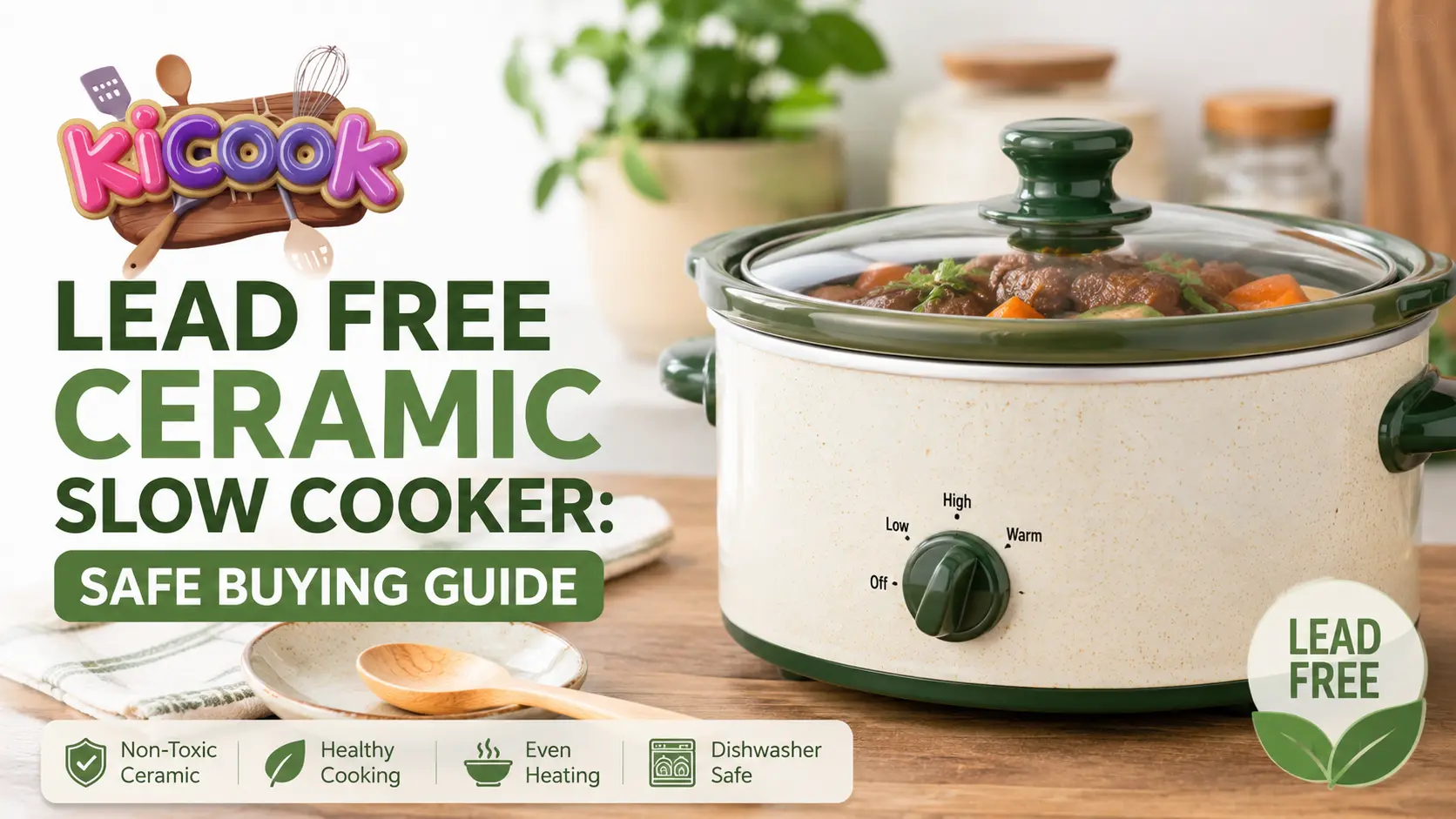 Lead Free Ceramic Slow Cooker