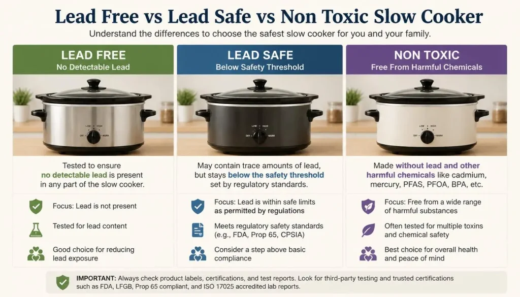 Lead Free vs Lead Safe vs Non Toxic Slow Cooker
