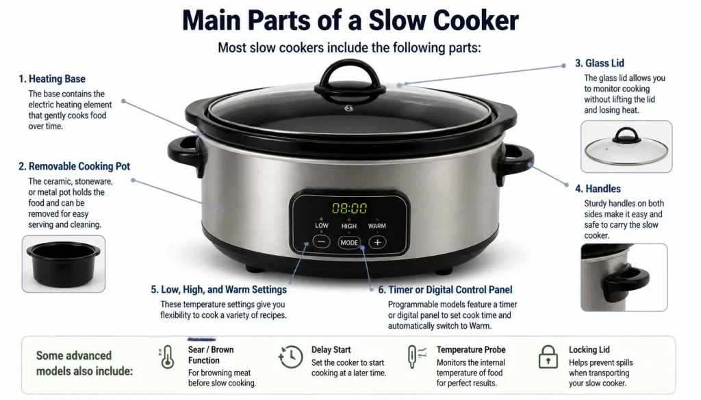 Main Parts of a Slow Cooker