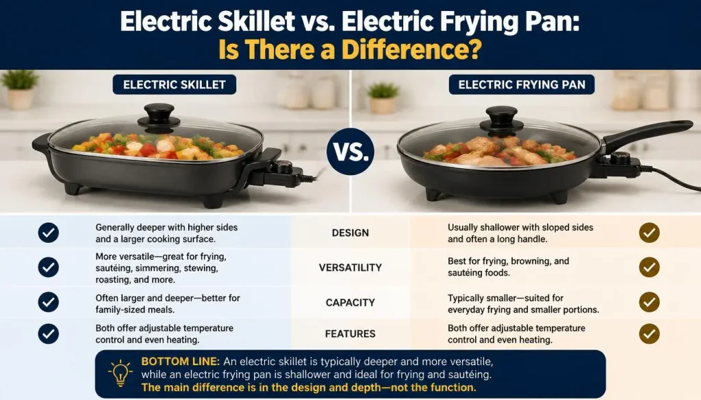 Electric Skillet vs. Electric Frying Pan