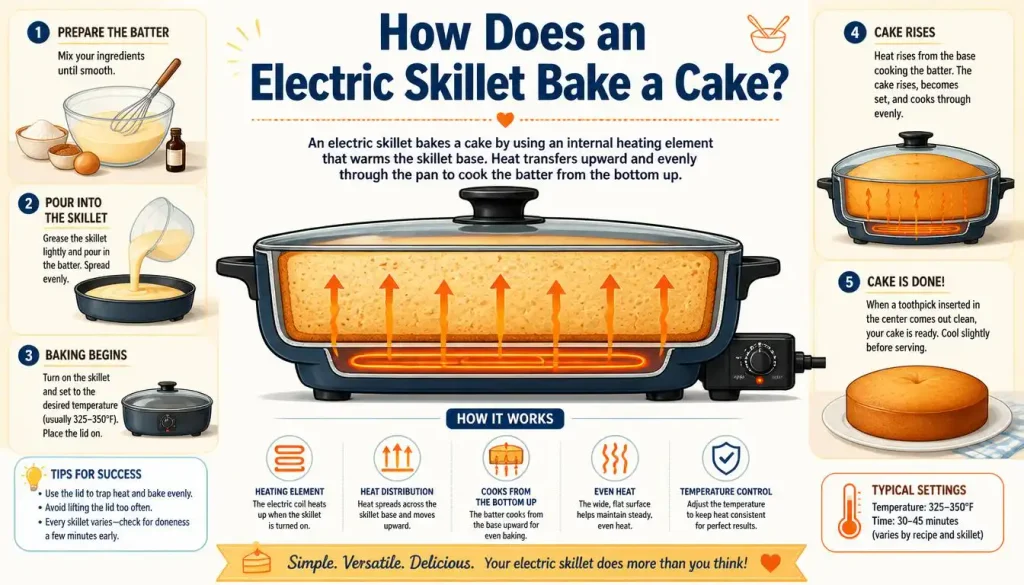 How Does an Electric Skillet Bake a Cake