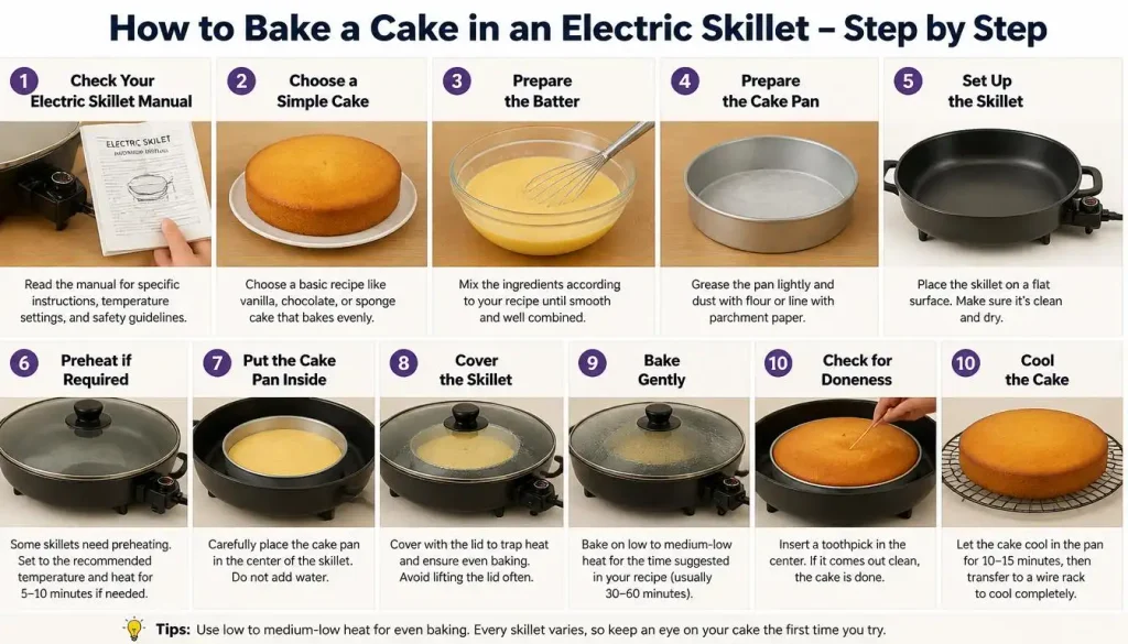 How to Bake a Cake in an Electric Skillet Step by Step