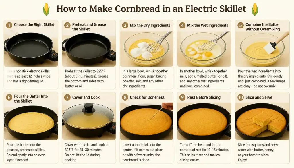 How to Make Cornbread in an Electric Skillet