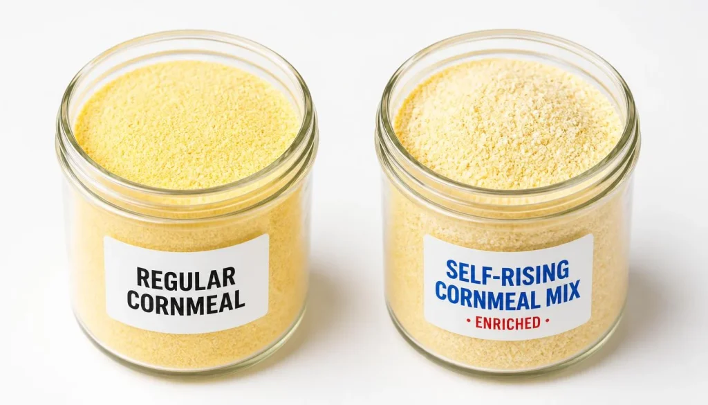 Regular Cornmeal vs. Self-Rising Cornmeal Mix
