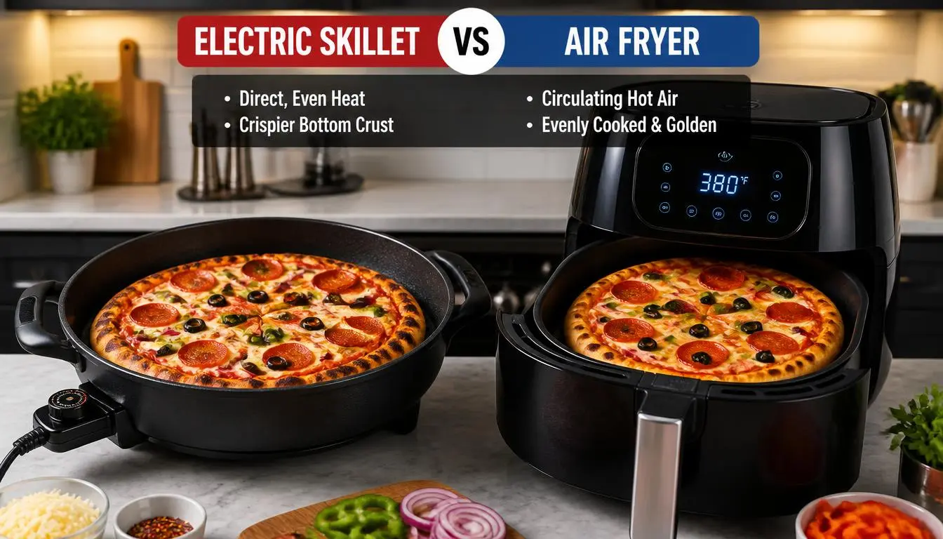 Electric Skillet vs Air Fryer for Frozen Pizza