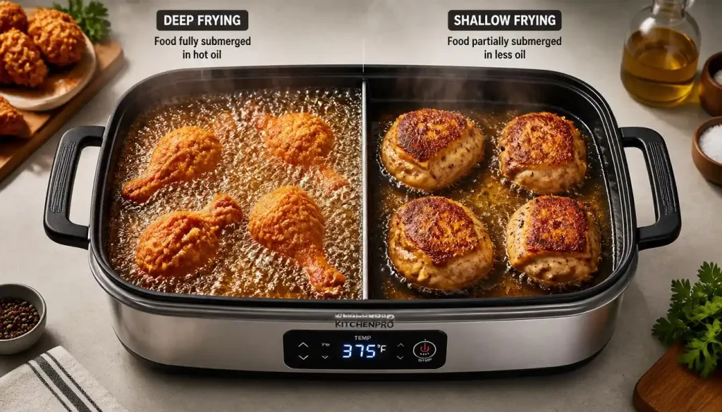 Deep Frying vs. Shallow Frying in an Electric Skillet