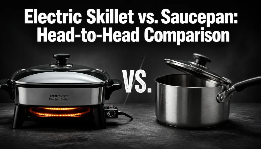 Electric Skillet vs. Saucepan Head-to-Head Comparison